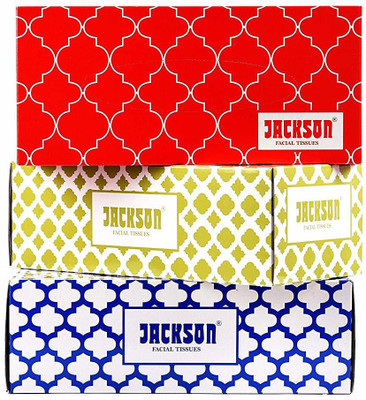 Jackson Facial Tissue - Box of 3-200(400 sheets) pulls per Box - Total 600 Pulls(Pack of 600)