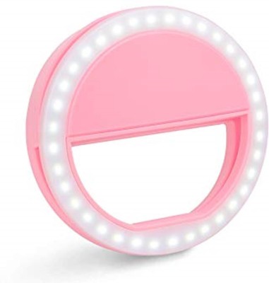 Gabbar ® Portable Selfie LED Light Ring Flash Night Light for Smartphones Flash(Pink)