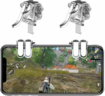 

TechGear PUBG Metal Mobile Trigger L1 R1 Shooter Transparent Joystick Gamepad for Smartphones For PUBG Fortnite Gaming Accessory Kit(Silver, For Android, iOS)