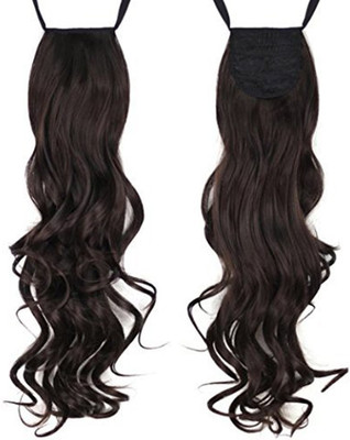 

MORGES Wavy Ponytail extension For Girls Styling Tool For Wedding Wear, Black, Pack Of 1 Hair Extension