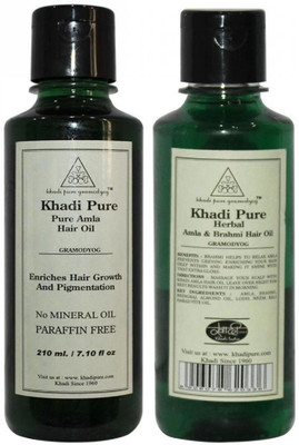 

Khadi Pure Herbal Amla & Brahmi And Pure Amla combo Hair Oil(420 ml)