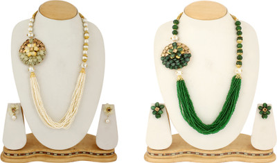 SHUBHAM JEWELLERS Crystal Green, White Jewellery Set(Pack of 1)