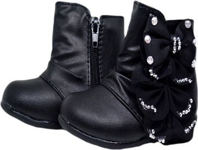 

Mishlee Girls Slip on Casual Boots(Black