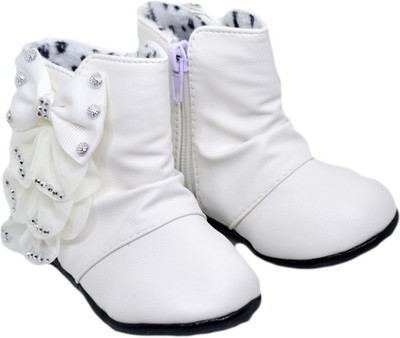 

Mishlee Girls Slip on Casual Boots(White