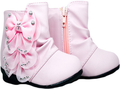 

Mishlee Girls Slip on Casual Boots(Pink