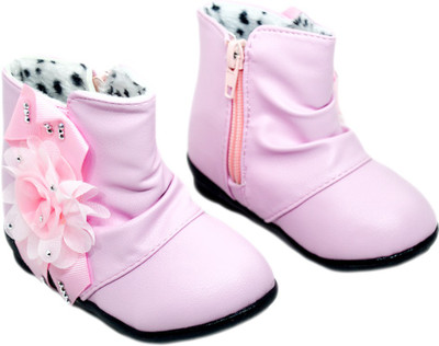 

Mishlee Girls Slip on Casual Boots(Pink, Pink-flower