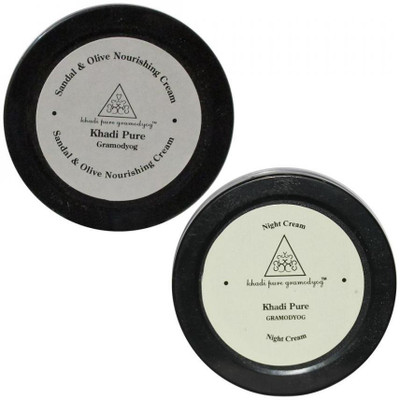 

Khadi Pure Herbal Sandal & Olive Cream and Night Cream Combo (100g) Pack 2(100 g)