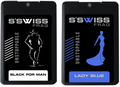

S'SWISS COMBO 2 PACK BLACK FOR MAN AND LADY BLUE Perfume - 40 ml(For Men & Women)