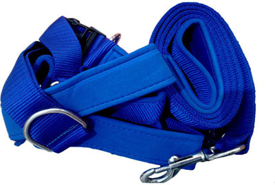 

Pethops Nylon Dog Harness & Leash Set with Soft Padded - 1.5 inch Dog Harness & Leash(, Blue