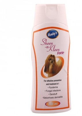 

Venky's SHEEN & CLEAN FORTE Anti-fungal, Anti-dandruff Regular Dog Shampoo(200 ml)