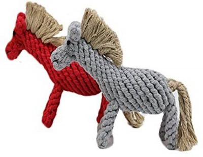 

Emily Pets Rope Dog Chew Toys Animal Design Chew Toys Dental Teething Cleaning Cotton Rope Toys for Dogs Pack of 2 Cotton Chew Toy For Dog & Cat