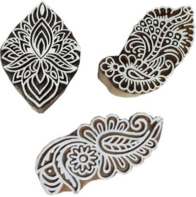 skart wooden printing block stamp161 Printing Blocks(Pack of 3)