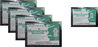 

Manvicare Antibacterial Anion Sanitary Pads - Total 32 Napkins Of XL(regular) and 20 Pantyliner 155mm Sanitary Pad(Pack of 5)
