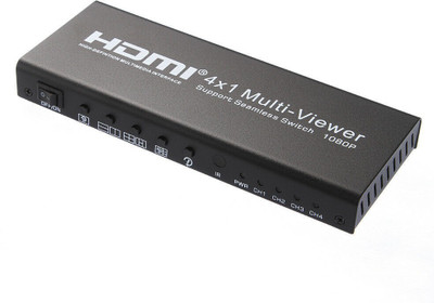 Tobo HDMI 4x1 Multi-viewer Support Seamless Switcher with Remote Control TD-529H Media Streaming Device(Black)