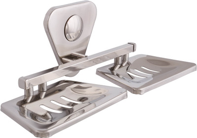 

Mclion Double Soap Case(Silver, Mirror Finish), Mirror finish;silver