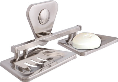 

Mclion Double Soap Dish-Solution(Silver, Mirror Finish), Mirror finish;silver