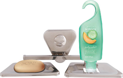 

Mclion Double Soap Box Soap Tray(Silver, Mirror Finish), Mirror finish;silver