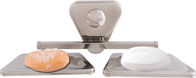 

Mclion Double Soap Tray(Silver, Mirror Finish), Mirror finish;silver