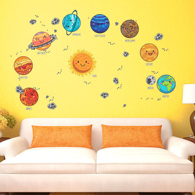 walkart 2.54 cm solar system in space for best future dreams Removable Sticker(Pack of 1)