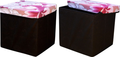 

Fabriclair Foldable Eye-Catching Pattern Storage Living & Bedroom Stool(Multicolor)