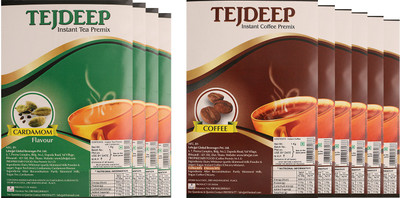Tejdeep Pack of Insant Cardamom Premix 4 kg Instant Coffee Premix 6 kg Instant Tea Pouch(10 x 100 g)