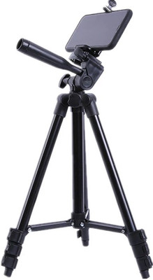 

LIFEMUSIC Good Quality Professional 3120 Universal Portable Lightweight Aluminum Folding Portable Tripod for DSLR Cameras,3-way pan head tripod for camera Mobile Tripod With Mobile Clip Holder Bracket Fully Flexible Mount Cum Tripod Stand with Three-dimen