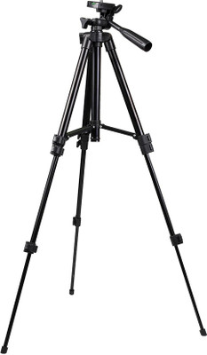 

BUY SURETY Best Quality Portable Adjustable Lightweight Mobile Stand With Three-Dimensional Head & Quick Release Plate|| 3110 Portable tripod || 360 degree Rotatable|| Camera stand || Extendable tripod || With Mobile Clip Mount Tripod(Black, Supports Up t