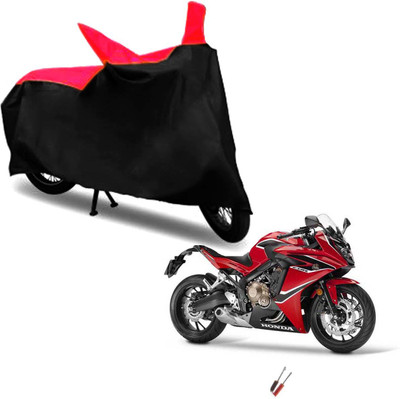 InayaAutoMotive Two Wheeler Cover for Honda(CBR 650F, Black, Red)