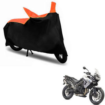InayaAutoMotive Two Wheeler Cover for Triumph(Tiger 800 XR, Black, Orange)