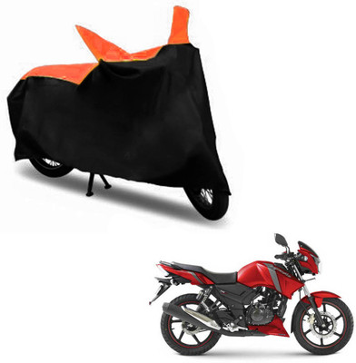 InayaAutoMotive Two Wheeler Cover for TVS(Apache RTR 160, Black, Orange)