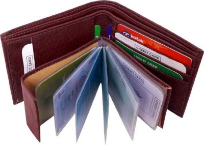 Weber Men Casual Brown Artificial Leather Wallet(12 Card Slots)