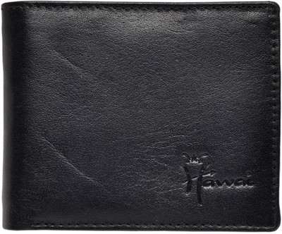 

Hawai Men Casual, Formal Black Genuine Leather Wallet(6 Card Slots), Black-01