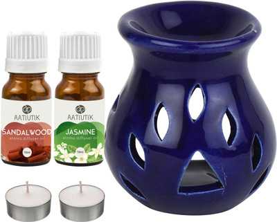 Aatiutik Jasmine, Sandalwood Diffuser Set AT-2TL_BLUETDIF_SW_JAS(5 x 4 ml)