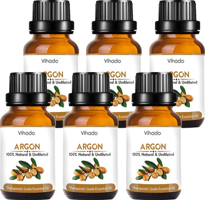 

VIHADO Argan Oil- 100 % Pure and Natural (10 ml) (Pack of 6) Hair Oil(10 ml)