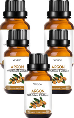

VIHADO Argan Oil- 100 % Pure and Natural (10 ml) (Pack of 5) Hair Oil(10 ml)