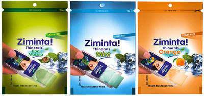 

Ziminta Pan Masala, Orange and Mint Flavoured Mouth Freshener Easily Soluble Digestive Dispensable Strip (Pack of 3) - Each Pack Contain 30 Strip(30 g)