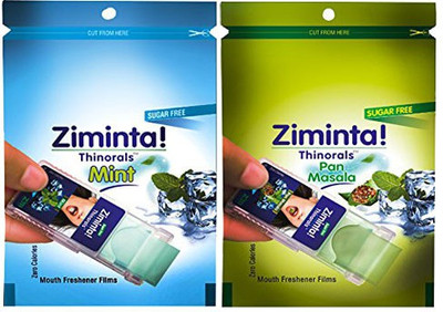 

Ziminta Pan Masala and Mint Flavoured Mouth Freshener Easily Soluble Digestive Dispensable Strip (Pack of 2) - Each Pack Contain 30 Strip(20 g)