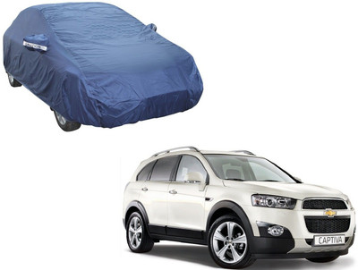AUTO STAR Car Cover For Chevrolet Spark (With Mirror Pockets)(Blue)
