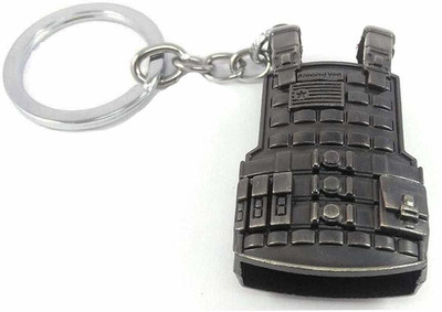 Daylfonos PUBG Playerunknown's Battleground Level 3 Military Vest Jacket Key Ring Key Chain(Silver)