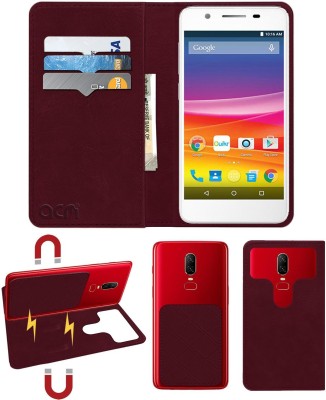 ACM Flip Cover for Micromax Canvas Knight 2 E471(Maroon, Cases with Holder, Pack of: 1)