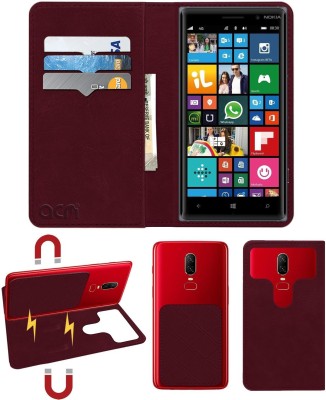 ACM Flip Cover for Nokia Lumia 830(Maroon, Cases with Holder, Pack of: 1)