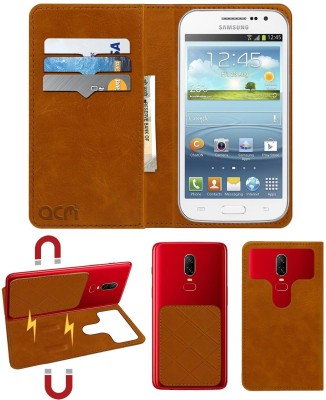 ACM Flip Cover for Samsung Galaxy Win Grand Quattro I8552(Gold, Cases with Holder, Pack of: 1)