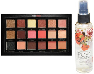 

Miss Boss hb Golden Sand 3D Highlighter Palette (multicolor) , kb Rose Long lasting moisturizing Makeup up Fixer Primer - 120 ml combo , pack of 2(Set of 2)