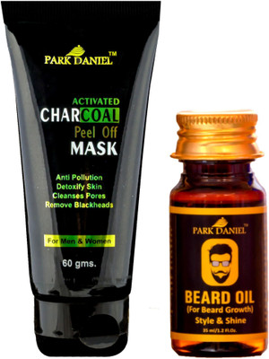 

Park Daniel Activated Charcoal Peel off Mask & Beard growth oil Combo pack of 2(95 gms)(Set of 2)