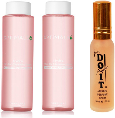 

Oriflame Sweden OPTIMALS hydra micellar cleansing water {400 ML } With doit parfume 30ML {set of 3}(Set of 3)