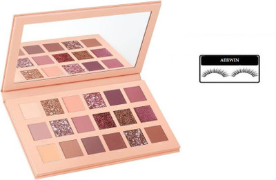 

Aerwin Beauty Combo of New Nude Edition Eye-shadow Pallete With 1 Pair Eyelashe(Set of 2)