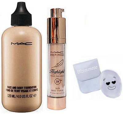 

Ultimate Silicon Puff, Face & Body Foundation, Highlighter(Set of 3)