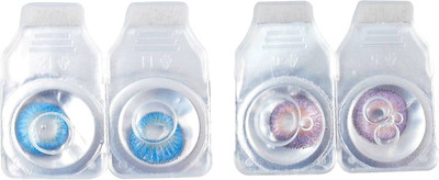 

Drr teleservices Zero power eye contact lense Monthly Contact Lens(0, Dark blue, Violet, Pack of 2)