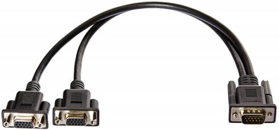 

TRENTECH Splitter Cable 2 Monitors to 1 Pc VGA Cable Adapter VGA Cable(LCD LED Monitor, Black)