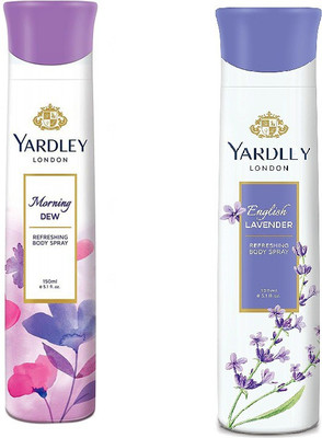 

Yardley London London Morning Dew , English Lavender Body Spray - For Men & Women(300 ml, Pack of 2)